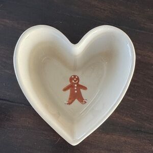 Heart-Shaped Dish with Gingerbread Design